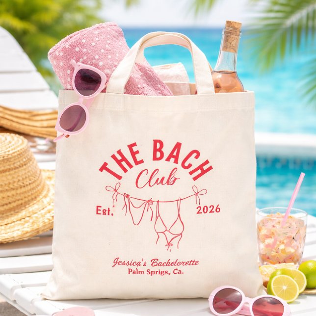 The Bach Club Custom Bachelorette Party Tote Bag  (Creator Uploaded)