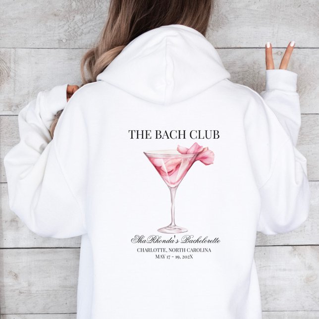 The Bach Club Pink Cocktail Social Club Hoodie (The Bach Club Pink Cocktail Social Club Hoodie)