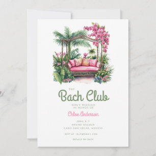 The Bach Club   Tropical Bachelorette Weekend Invitation