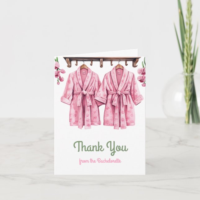 The Bach Club | Tropical Spa Bachelorette Weekend Thank You Card (Front)