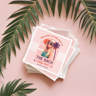 The Bach Party Crew Retro Woman Bachelorette Party Napkin