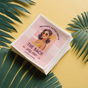 The Bach Party Crew Retro Woman Bachelorette Party Napkin