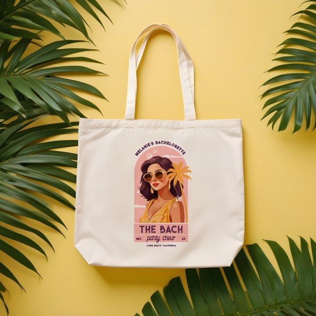 The Bach Party Crew Retro Woman Bachelorette Party Tote Bag (The Bach Party Crew Retro Woman Bachelorette Party Tote Bag)