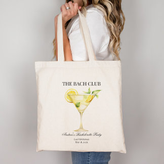The Bach Social Club Lemon Cocktail Bridesmaid Tote Bag