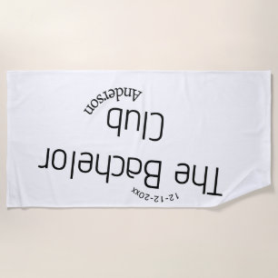 the bachelor club name year stylish trendy curvy beach towel