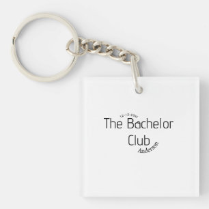 the bachelor club name year stylish trendy curvy key ring