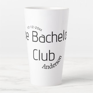 the bachelor club name year stylish trendy curvy latte mug