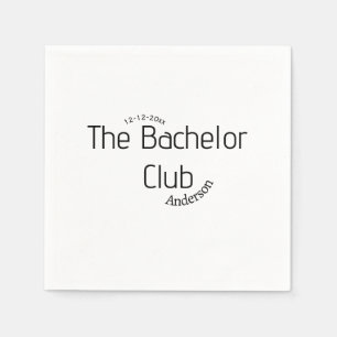 the bachelor club name year stylish trendy curvy napkin