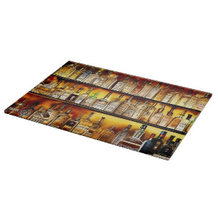 The Back Bar Artistic Watercolor Cutting Board