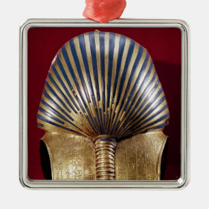 The back of the gold mask metal tree decoration
