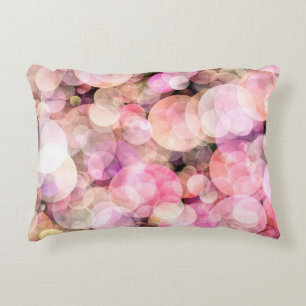 The backdrop of pale yellow bubbles. decorative cushion