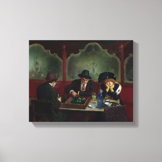 The Backgammon Players Canvas Print (Front)