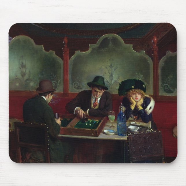 The Backgammon Players Mouse Mat (Front)
