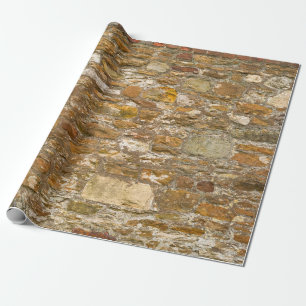 The background and texture stone wall. High resolu Wrapping Paper