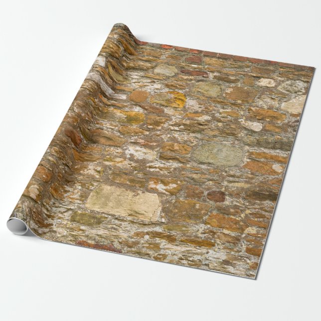 The background and texture stone wall. High resolu Wrapping Paper (Unrolled)