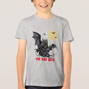 the bad bats - funny halloween gift Tri-Blend shirt
