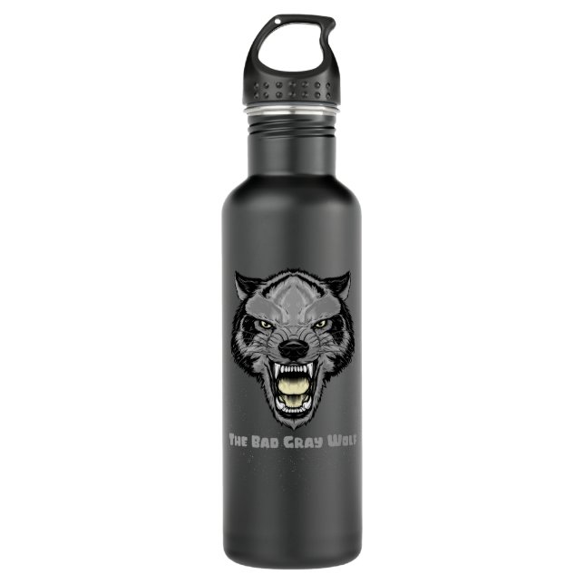 The Bad Grey Wolf 710 Ml Water Bottle (Front)