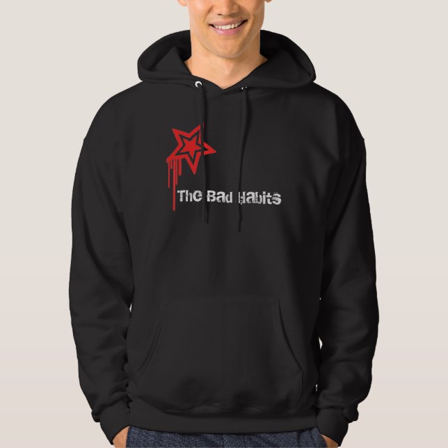 The Bad Habits Black Hoodie (Front)