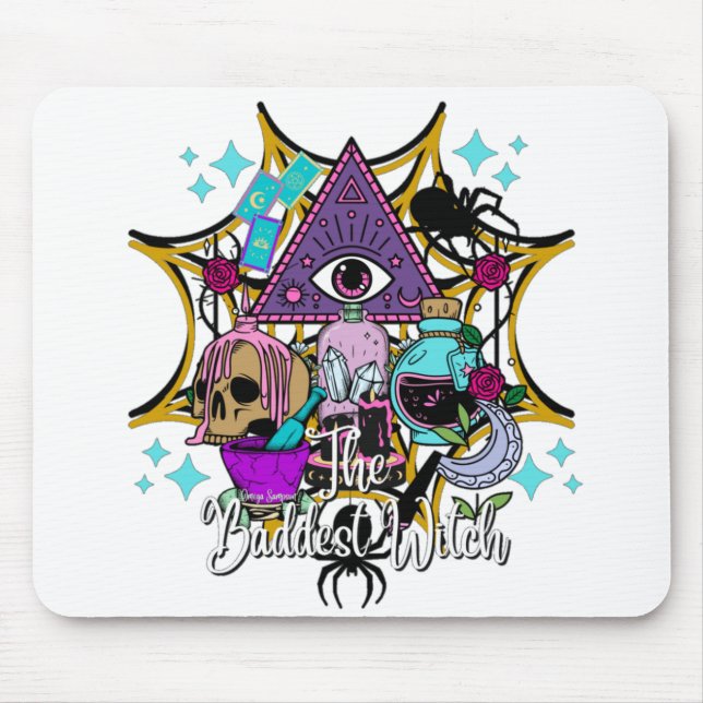 The Baddest Witch Mouse Mat (Front)