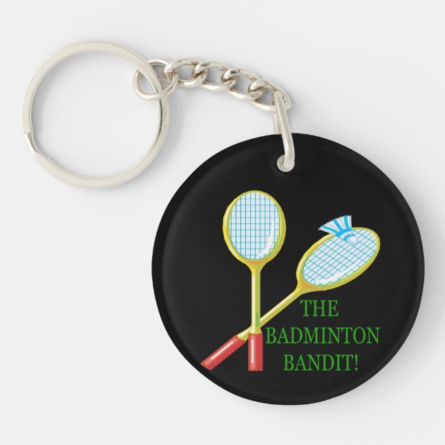 The Badminton Bandit Key Ring (Front)