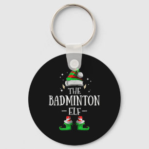 The Badminton Elf Matching Family Group Christmas Key Ring