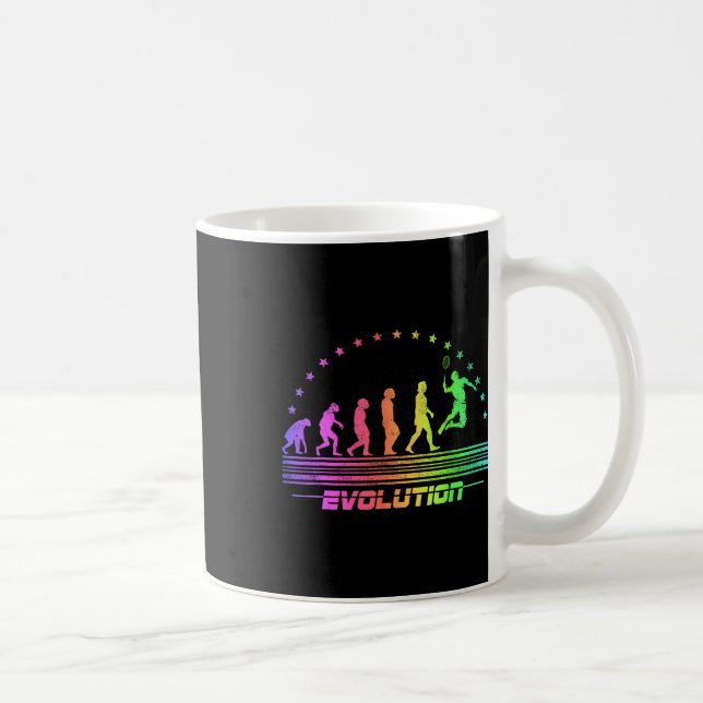The Badminton Evolutions Retro Shuttle Men's Badmi Coffee Mug (Right)