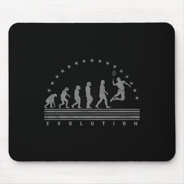The Badminton Evolutions Retro Shuttle Men's Badmi Mouse Mat (Front)