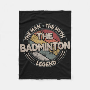 The Badminton Legends Retro Shuttle Mens Badminton Fleece Blanket