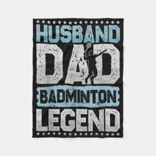 The Badminton Legends Retro Shuttle Mens Badminton Fleece Blanket