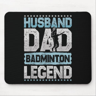 The Badminton Legends Retro Shuttle Mens Badminton Mouse Mat