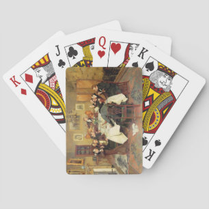 The Bagman's Toast 'Sweethearts and Wives'(oil on Playing Cards