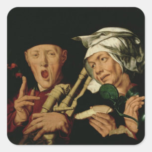 The Bagpiper Square Sticker