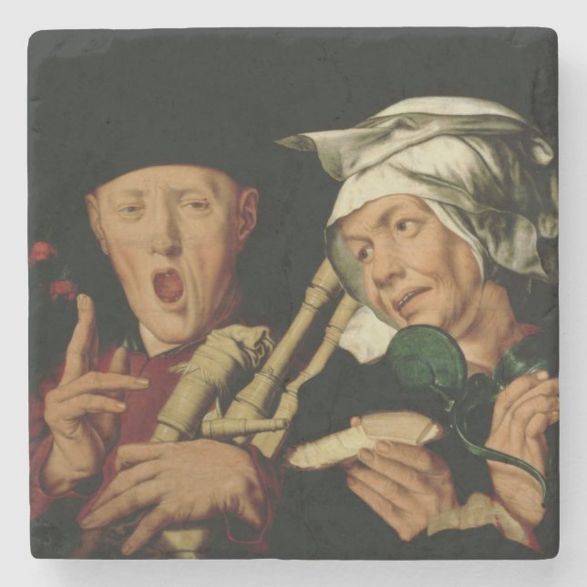 The Bagpiper Stone Coaster (Front)