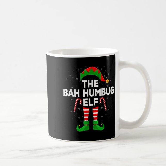 The Bah Humbug Elf Xmas Matching Family Elf Christ Coffee Mug (Right)