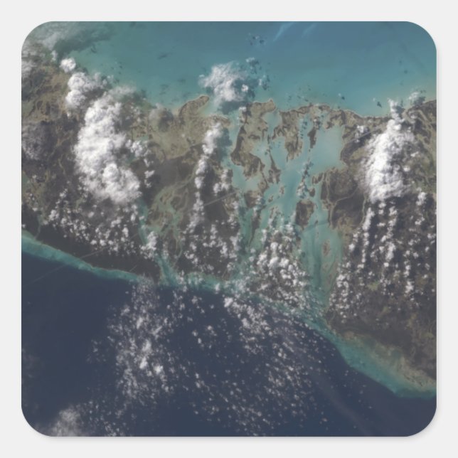 The Bahamas' Andros Island 2 Square Sticker (Front)