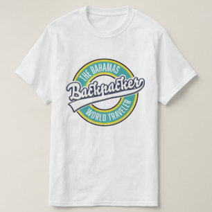 The Bahamas Backpacker World Traveller retro logo. T-Shirt
