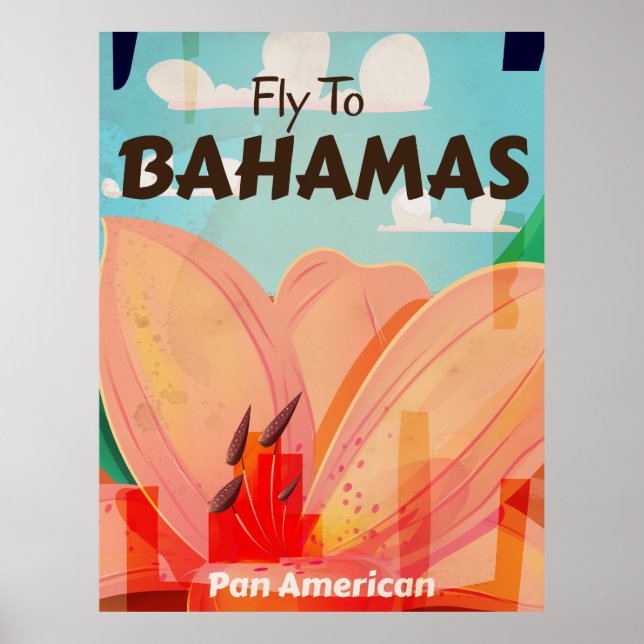 The Bahamas Classic vintage travel poster (Front)