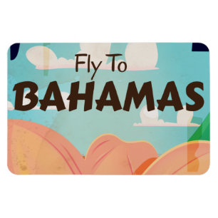 The Bahamas Classic vintage travel poster Magnet