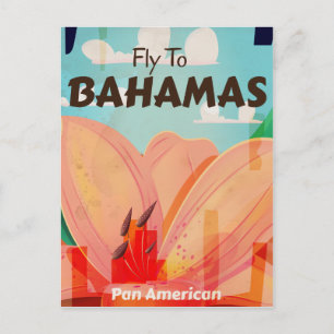 The Bahamas Classic vintage travel poster Postcard