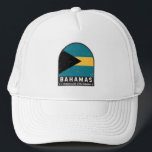 The Bahamas Flag Emblem Distressed Vintage Trucker Hat<br><div class="desc">The Bahamas distressed emblem featuring the flag and coat of arms.</div>