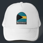 The Bahamas Flag Emblem Distressed Vintage Trucker Hat<br><div class="desc">The Bahamas distressed emblem featuring the flag and coat of arms.</div>