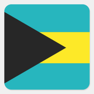 The Bahamas Flag Square Sticker