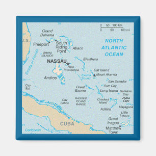 The Bahamas Map Magnet