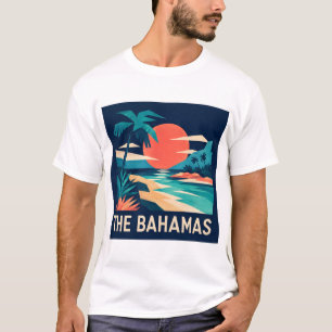 The Bahamas Modern Geometric Travel Art T-Shirt