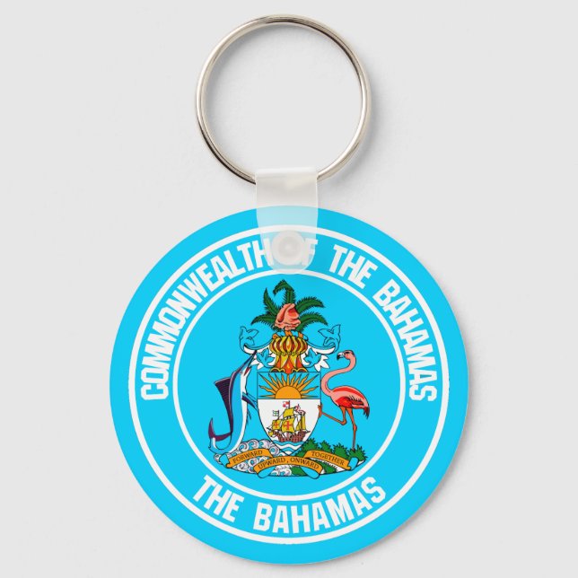 The Bahamas Round Emblem Key Ring (Front)
