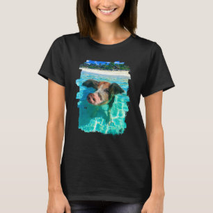 The Bahamas Swimming Pig Caribbean Beach Trips Sum T-Shirt