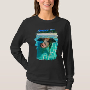 The Bahamas Swimming Pig Caribbean Beach Trips Sum T-Shirt
