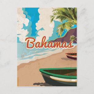 The Bahamas vintage travel print Postcard