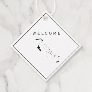 The Bahamas Welcome Bag Gift Tag for Wedding