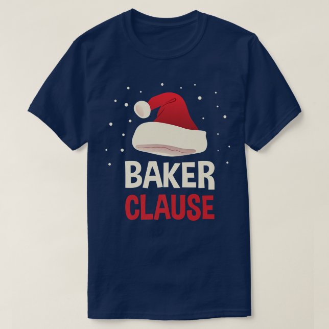 The Baker Claus Baking Christmas Pastry Chef Xmas  T-Shirt (Design Front)
